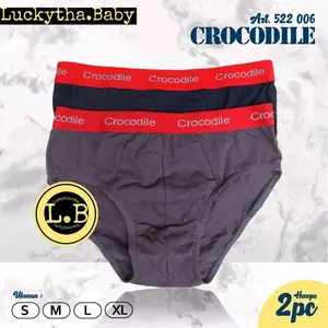 Crocodile Merah - 2pcs celana dalam pria anti bacteria men's brief