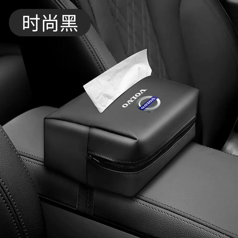 2025 Compatible Volvo XC60 S90 XC90 S60 XC40 V90 V60 Car Tissue Box Armrest Box Seat Back Tissue Bag