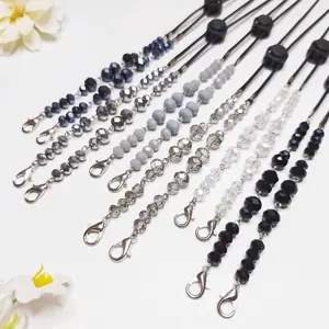 Strap Masker Hijab | Strap Masker 2 in 1 | Kalung Masker Mutiara dan Kristal | Gantungan Masker Tali Aksesoris