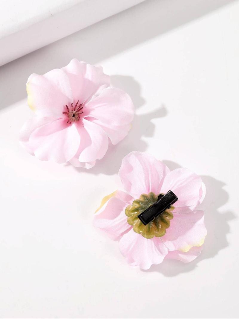 Product Introduction of Cute Flower Decor Hair Clip, Boho Style Hair Accessories for Women & Girls, Minimalist Headwear Suitable for Any Hairstyle 4