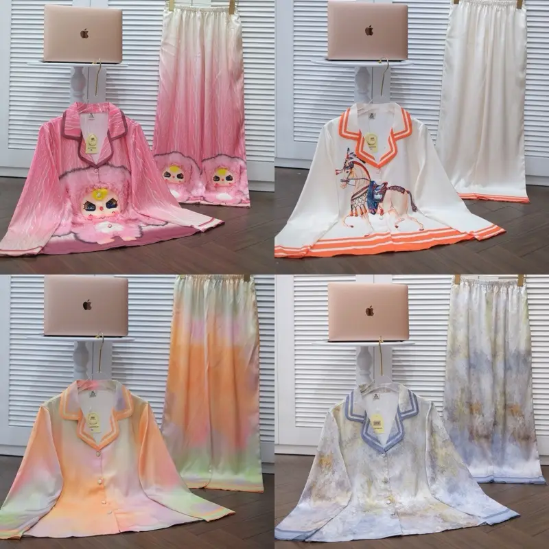 (FREE SIZE 40-60KG) ĐỒ BỘ 2CE LATIN HOẠT HÌNH, PIJAMA NỮ MẶC NHÀ - Womem Voi Tim Áo Quần Ngủ