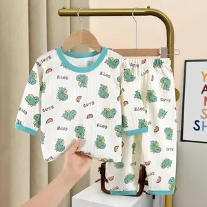 HANNA - Setelan Anak Motif Fleur Lengan Panjang / Baju TIdur Anak Terbaru