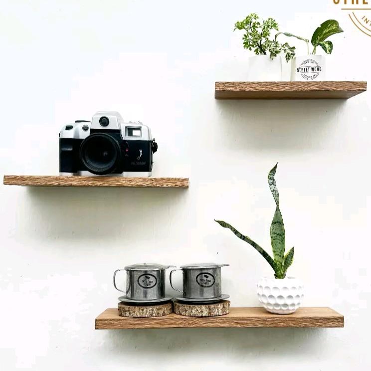 (Tanpa bor) Rak Ambalan Dinding Minimalis Serbaguna 1 set 3 pcs - Shop ...