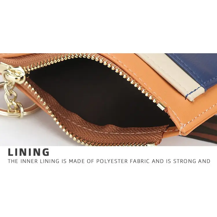 Ví bóp mini Nhiều Ngăn Baellerry Wallet có ngăn để thẻ, khóa zip rất tiện làm móc chìa khóa xe hơi, xe máy - K9120 4