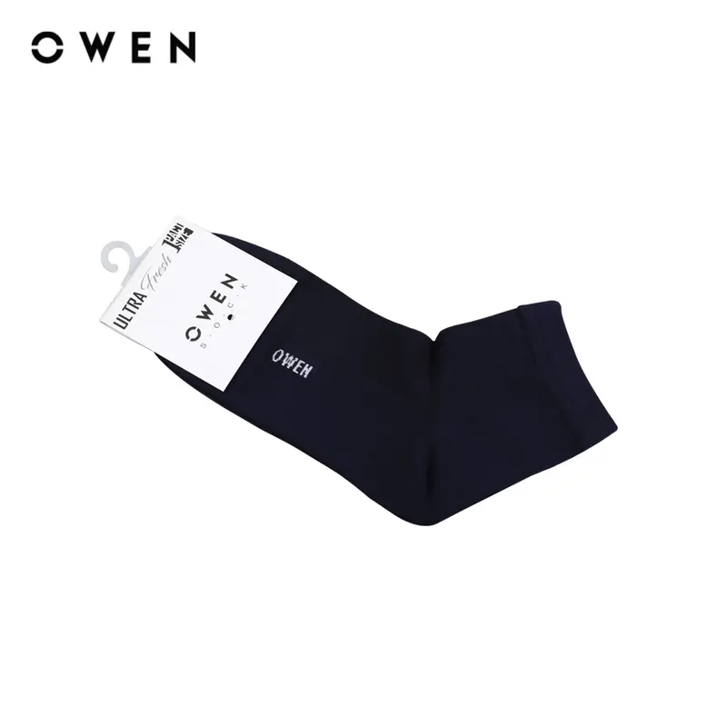 [SALE SN ĐẾN 50%] OWEN - Tất Nam Màu sắc Navy TA232532 Chất liệu 100% cotton Hoạ tiết Kẻ sọc Menswear 0