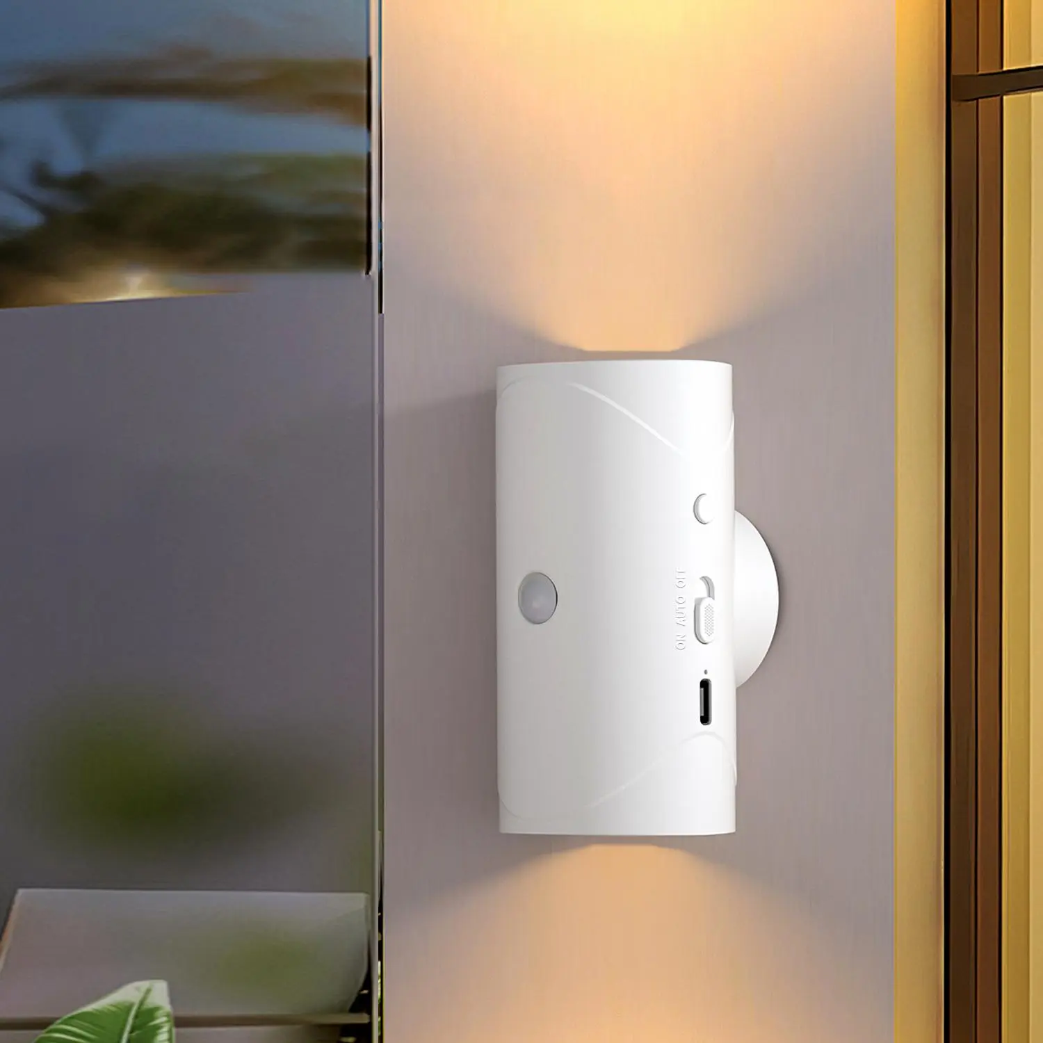 Magnetic Smart Night Light, Rechargeable Motion Sensor LED Night Light, Adjustable Brightness Level Night Light for Bedroom, Hallway Stairs, Entrance