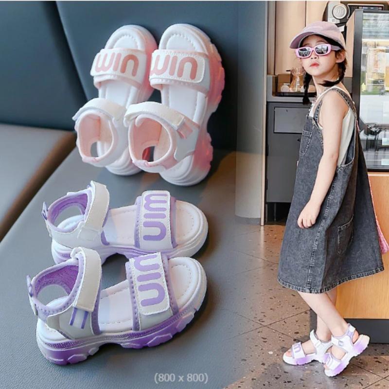 Sandal Cho Bé Dép Quai Hậu Cho Bé Đi Học Độn Đế Tăng Chiều Cao PC Hàn Quốc Thể Thao Mã XD136