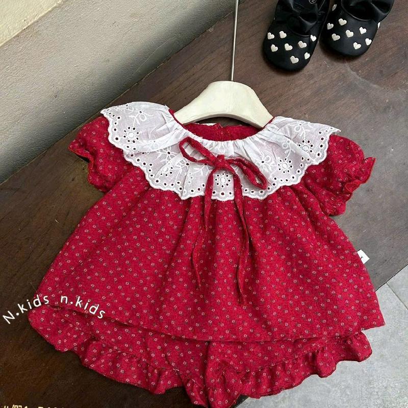 Sét bộ dáng babydool,cổ phối bèo,chất đũieefm mát thấm hút mồ hôi 2