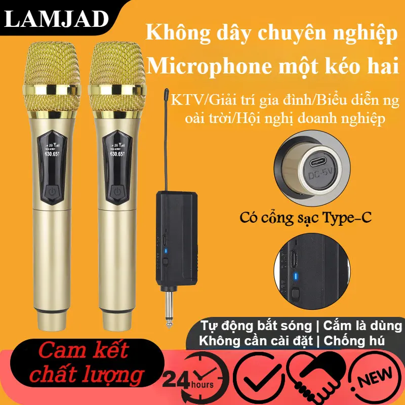 Bộ Micro Không Dây Karaoke 108 Hoạt Động Với Tất Cả Các Loa, Bộ Khuếch Đại, Âm Thanh Kỹ Thuật Số