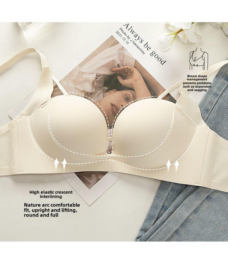 Product Introduction of Hand Palm Tray Small Chest Big Chest Push up Stable Non-Slip Anti-Sagging Autumn and Winter Bra Seamless Wireless Bra 3