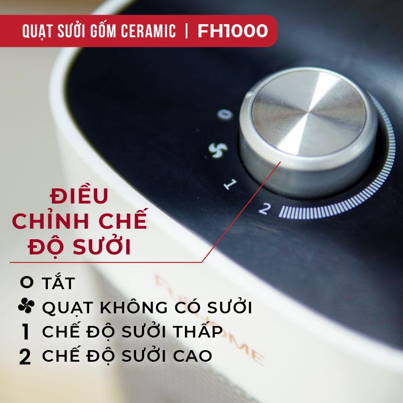 Product Introduction of Quạt sưởi gốm mini không khô da FUJIHOME FH1000 nhập khẩu máy sưởi tự ngắt Sưởi Ấm 23