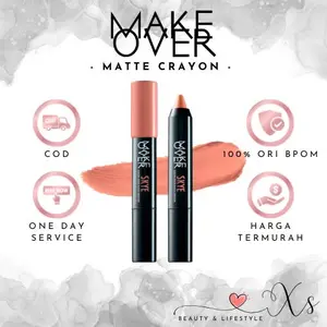 Make Over Lipstik Matte Color Stick Crayon 2.6g - Lipstick, Crayon Matte, Artis recomended rekomendasi
