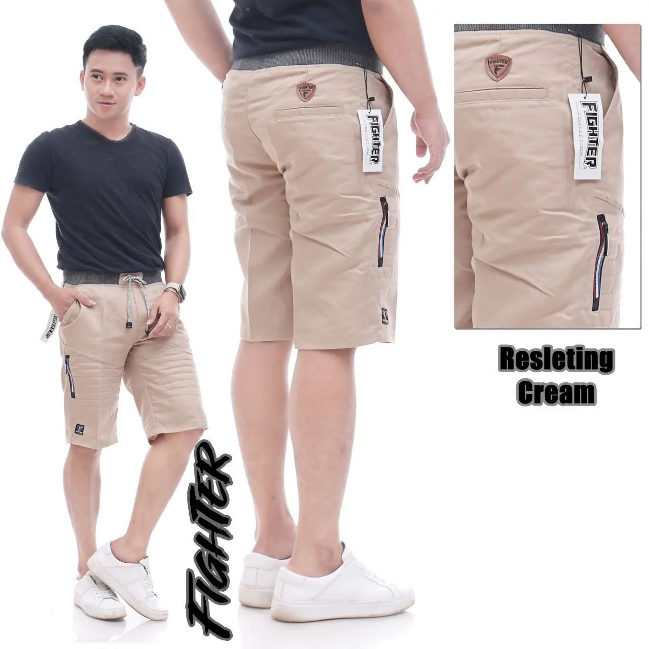 Terbaru Celana Pendek Pria Tiktok Karet Rip Bahan Twill Tebal Dan Nyaman Di Pakai Size 28-38