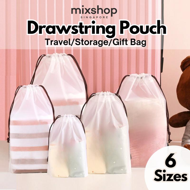 mixshop Translucent Reusable Drawstring Bag, Drawstring Pouch, - TikTok ...