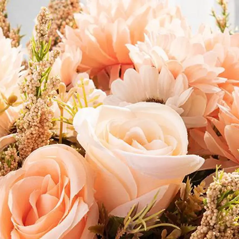 Artificial Flower Bouquet for Home Decor, Faux Rose & Peony Bouquet, Decorative Dahlia Flowers For Home And Wedding Party, Room Decor, Peonies Bouquet, Roses Bouquet, Eternal Flower Bouquet, Flower Design 4