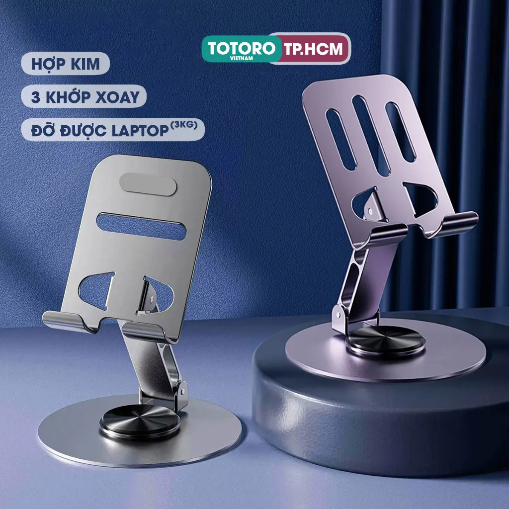 Giá đỡ Điện thoại Máy tính Bảng iPad HỢP KIM Xoay 360 độ Gấp gọn TPS Kệ đỡ iPhone Android Table