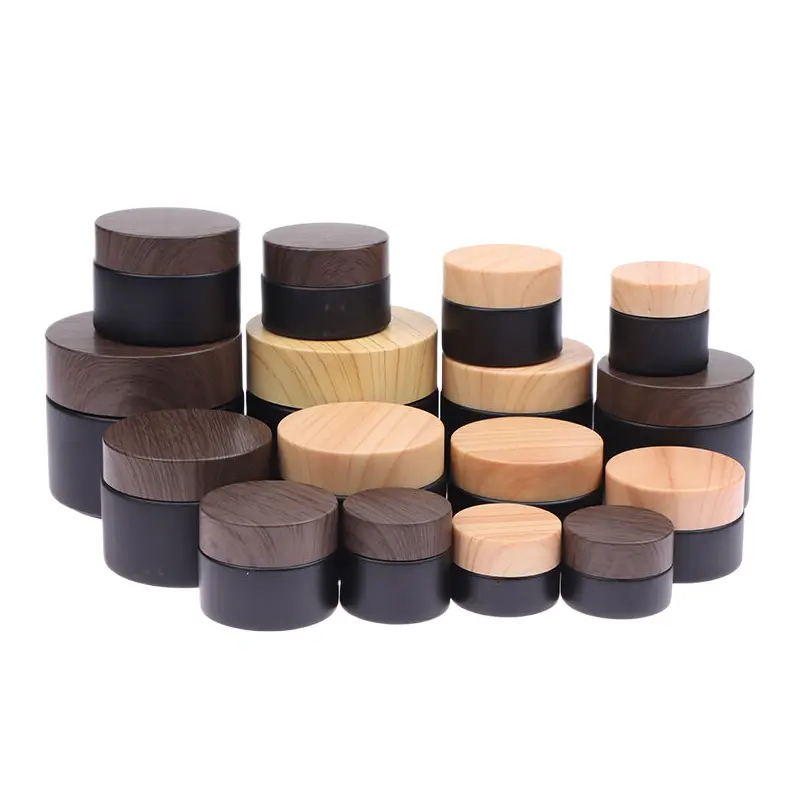 [mqs]Empty Jars Frosted Glass Cream Jar Cosmetic Container With Lid 5-100g Glass Bottle Make Up Container Travel Cosmetic Jars