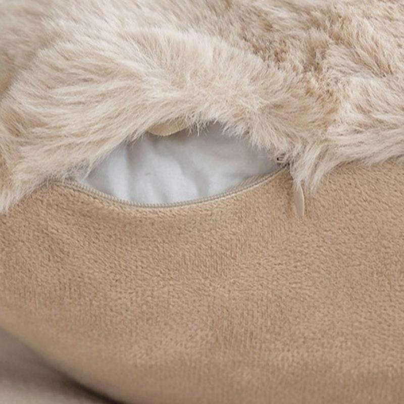 Simple Imitation Rabbit Hair Plush Cushion Cover Warm Bubble Velvet Pillow Case Soft Sofa Pillowcase Home Decor 6