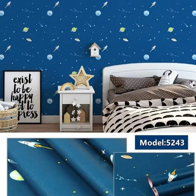 Wallpaper Stiker Plafon Atap Rumah Motif Awan Planet Untuk Dekorasi Dinding Kamar Ruang Tamu Bahan Pvc Pelapis Furniture Triplek Ukuran Per Meter Sudah Ada Lem Perekat 5