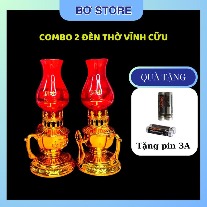 Combo 2 Đèn Thờ Vĩnh Cửu Dùng Pin - Tiết Kiệm Điện Năng - Decor Trang Trí Nhà