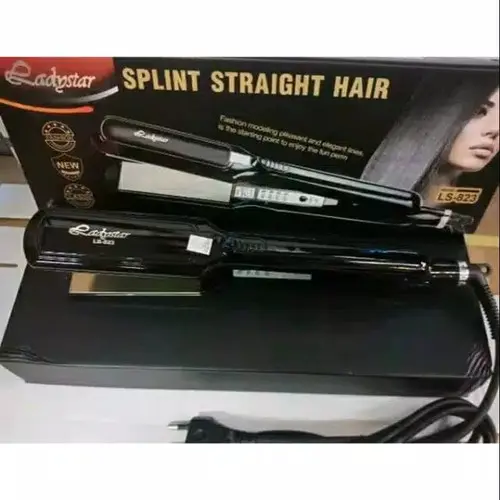 Catokan Rambut Ladystar Ls-823 alat catok suhu yang panas profesional Murah bagus hitam meluruskan