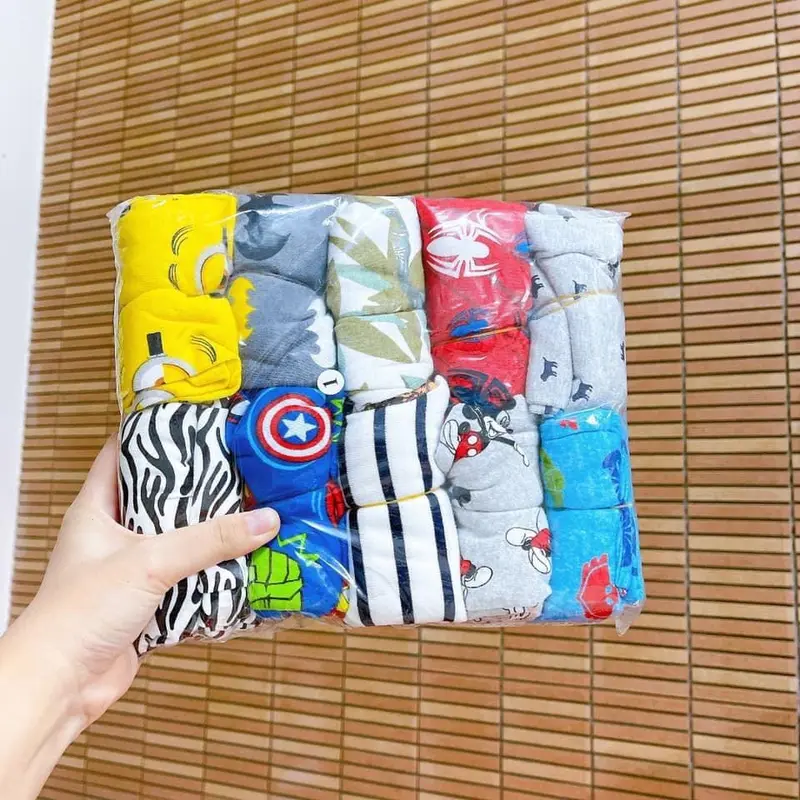 Set 10 Quần Dài Thun Cotton Cho Bé Nhiều Họa Tiết Dễ Thương Vải Mềm Mát Co Giãn Thoải Mái Chống Muỗi 5