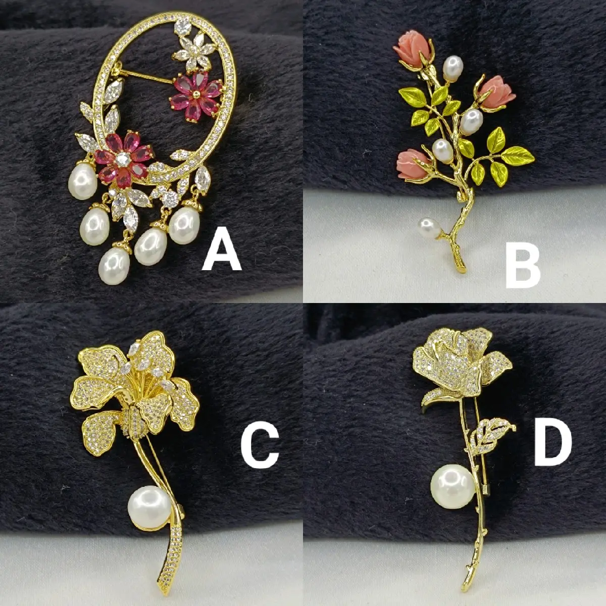 Bros Dada Bros Wanita Aksesoris Wanita Fashion Wanita Brooch Zircon Asli Klip Kerah