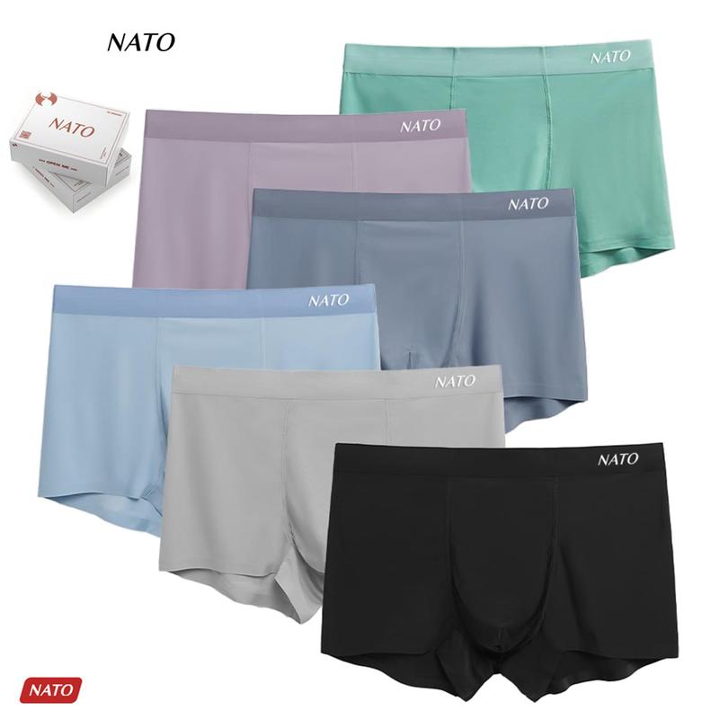 COMBO Quần Lót Nam PROFIT & SLIP Boxer Trơn Vải Lụa Băng Tự Nhiên Thun Lạnh Cao Cấp Màu Đen Xanh Xám Tam Giác Sịp Đùi NATO Quần Boxer