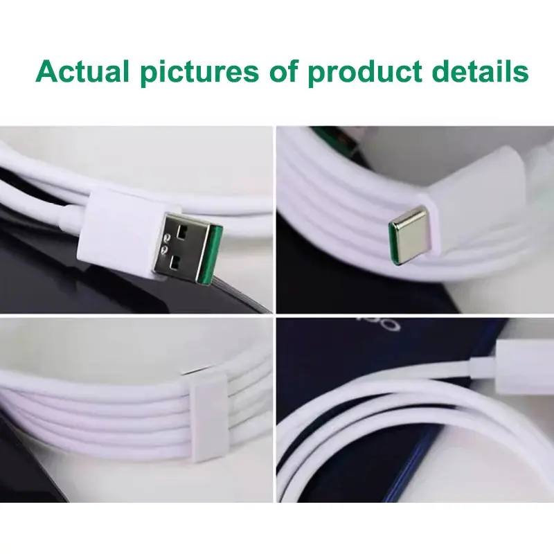 Bộ sạc nhanh dành cho OPPO, Cáp Supervooc Vooc 80W 65W, USB Type C, Tương thích với Oppo Find X6 X5 X3 Pro N2 N3 Flip Reno 10 9 8 6 Pro A98 A78 A57s Phụ Kiện 5