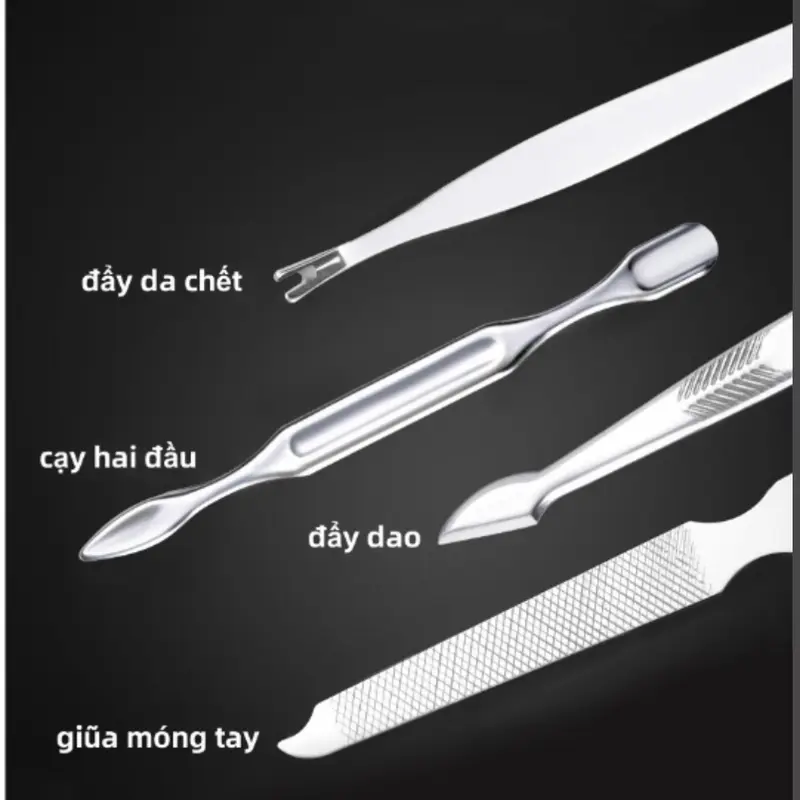 Bộ Bấm Móng Tay 19 Món Thép Không Gỉ-Bộ Cắt Móng Tay Cao Cấp 4