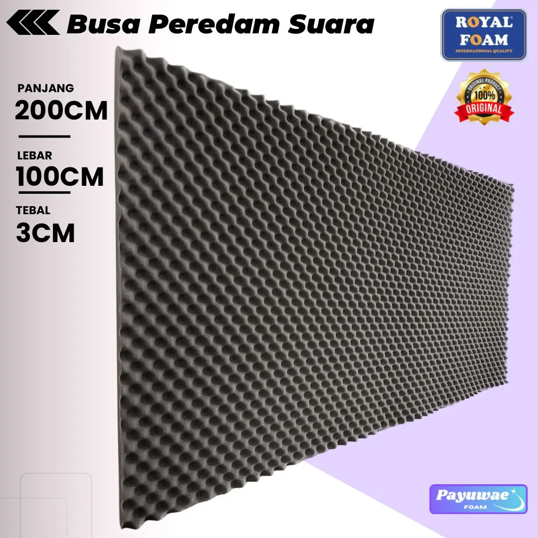 Busa Peredam Suara Ruangan Studio Musik Podcast Ukuran 200x100x3cm Termurah Asli Merk Royal Foam Accessories Aksesoris