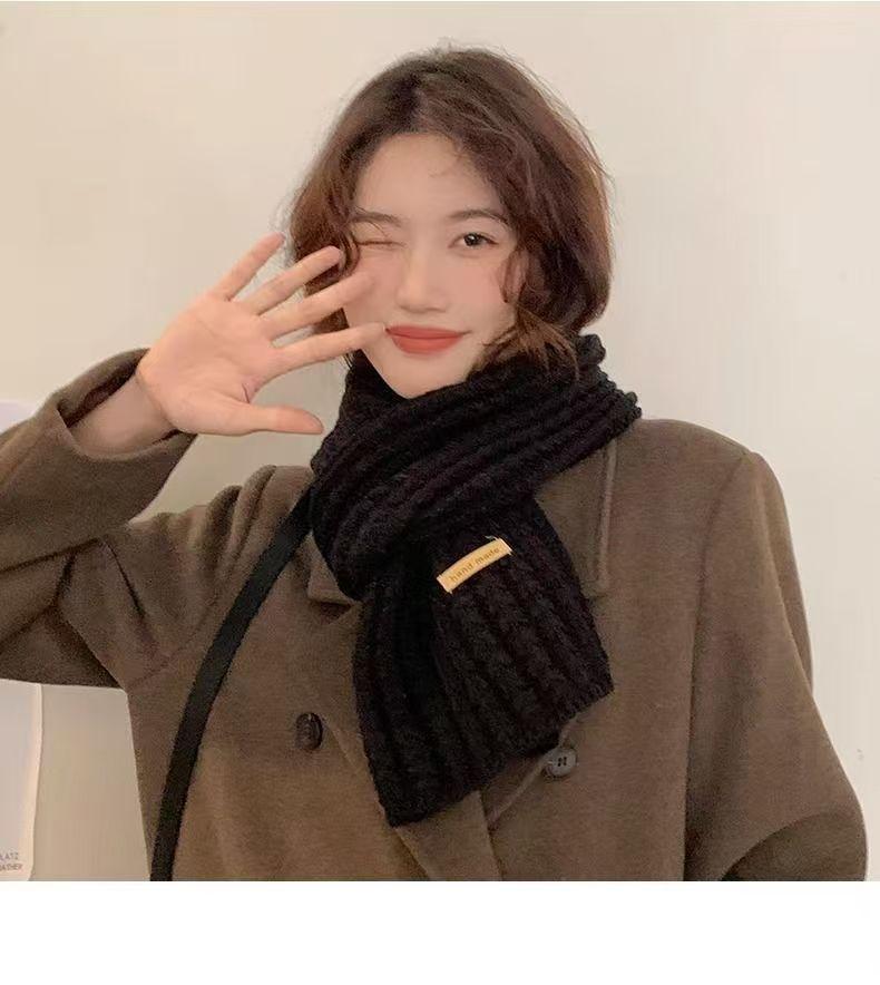 Product Introduction of Women's Wool Knitted Scarf Autumn and Winter Korean Style All-Matching Thickened Warm Shawl Atmosphere High Sense Student Scarf Fashion 16