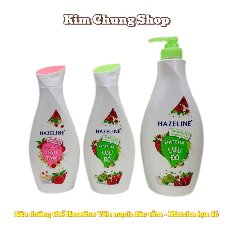  Sữa dưỡng thể Hazeline trắng mịn  Matcha lựu đỏ Yến mạch dâu tằm  Dưỡng Body 