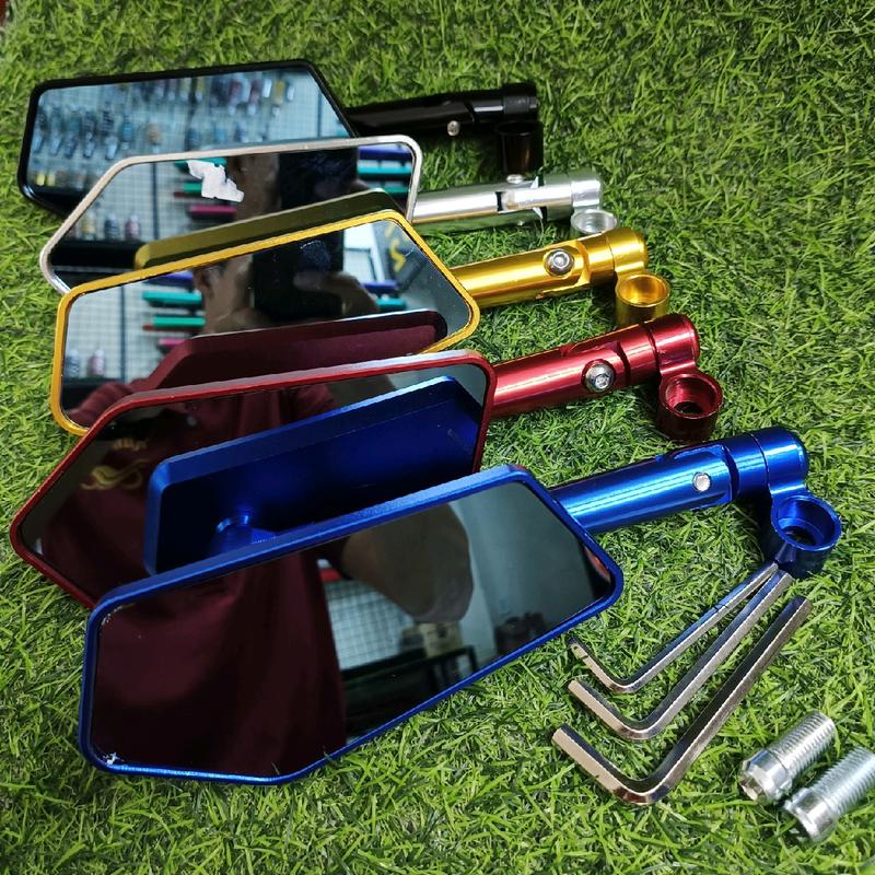 Gương hậu  ( lá 5 cạnh lớn) cobo 1 gương bên trái kèm ốc+ lục giác