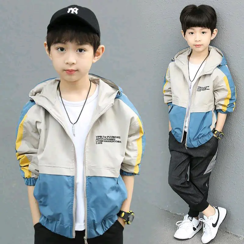 Áo khoác dù 2 lớp phối màu cho bé trai (16-35kg)