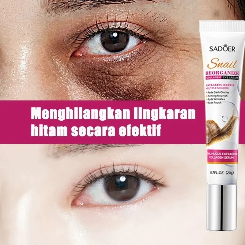 Eye cream menghilangkan mata panda penghilang kantung mata krim mata penghilang mata panda memudar lingkaran hitam Hidrasi dan Pelembab memperbaiki keriput mata 20g 5