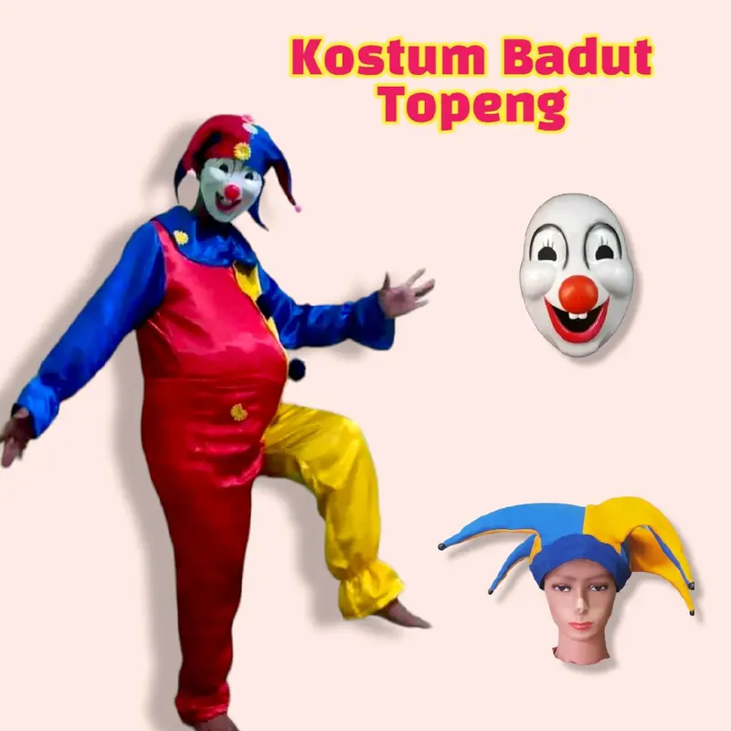 kostum Badut Lucu/kostum badut ulang tahun/kostum badut sulap Ulang tahun Topi 1