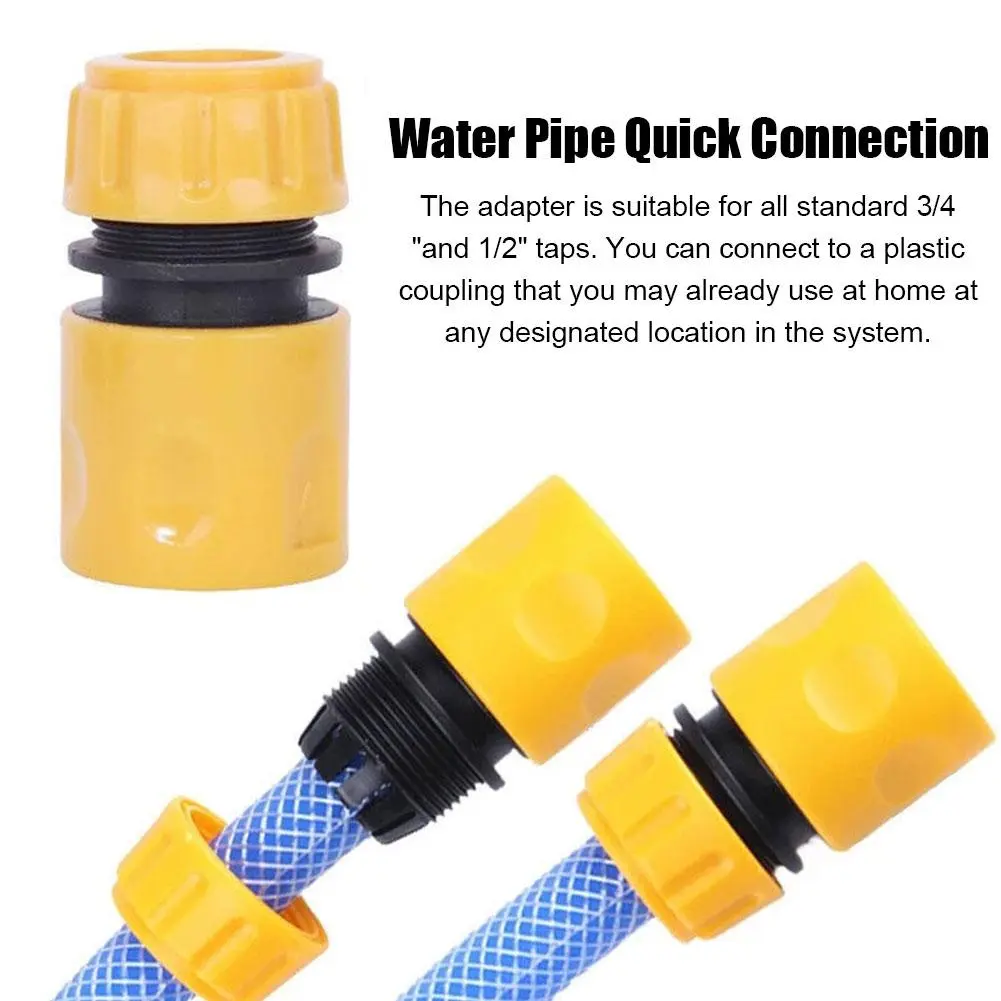 3pcs/set Quick Water Connector 3/4 "and 1/2"Water Pipe X1W5 Connecting Faucet Joint Irrigation B9E5