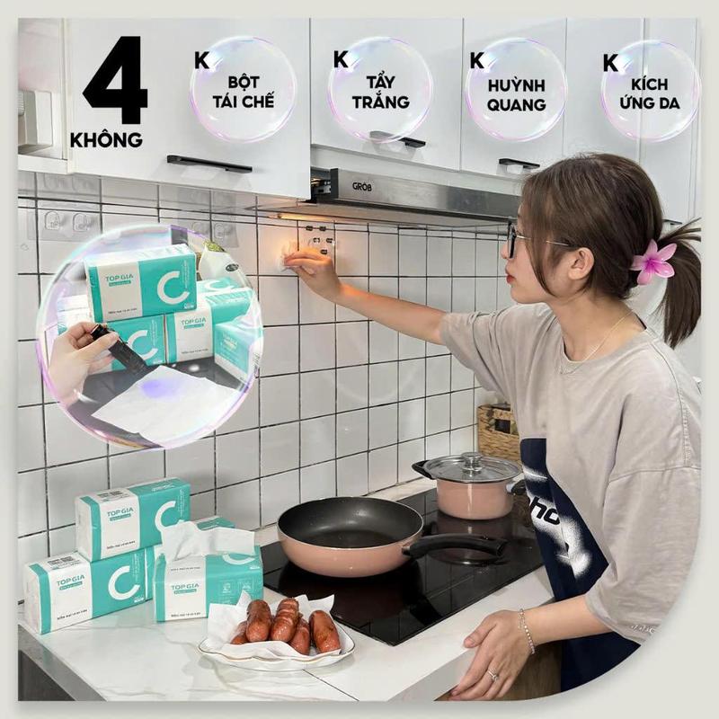 Product Introduction of Giấy chữ C TopGia Thùng 20 Gói Giấy ăn rút lụa gói lớn 100 rút 4 lớp siêu dai (Bibistore HCM) 7