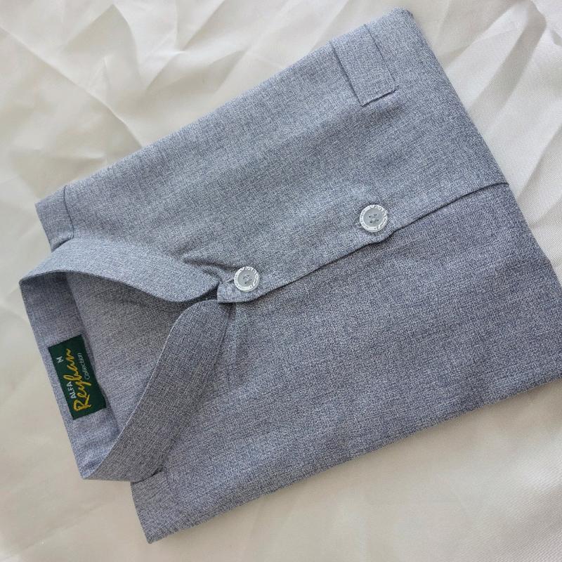 Lembut Baju koko madinah Alfa reyhan / taqwa katun madinah / kerah sanghai / baju koko habib Polos Dewasa Muslim Mewah Pria 4