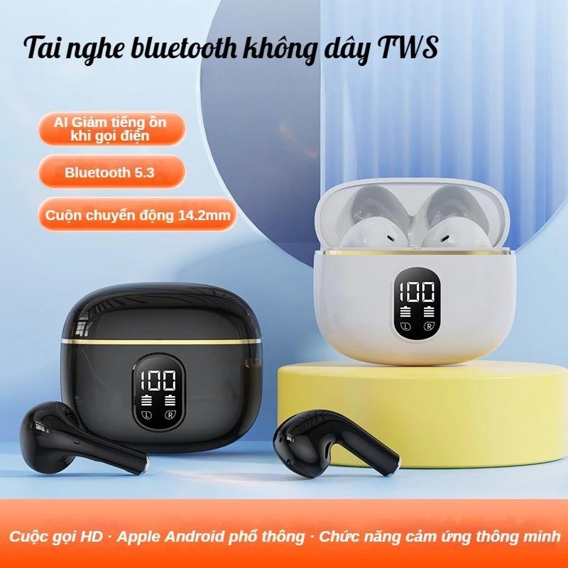  Tai nghe Bluetooth 5.3 SWT không dây với hộp sạc có đèn LED hiển thị- tai nghe thể thao thời gian sử dụng pin siêu lâu Nhét Tai Nghe Nhạc Earphone 