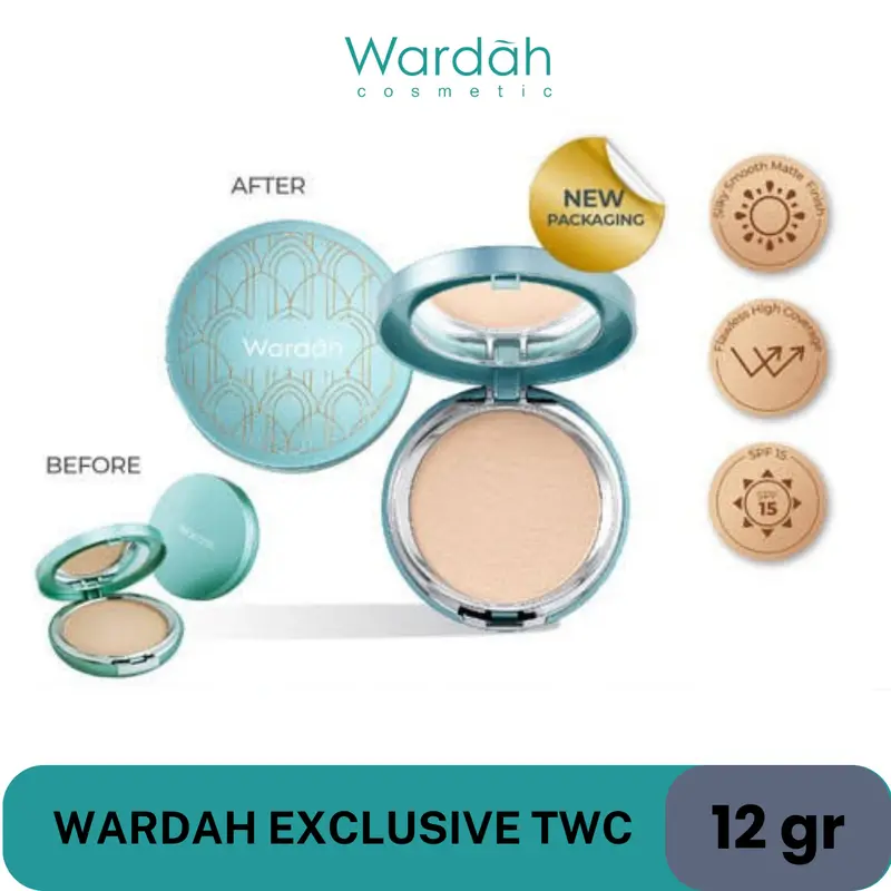 Wardah Exclusive Two Way Cake - Bedak Padat - Full - Refill - Wardahindonesia Powder Compact Lightening 5