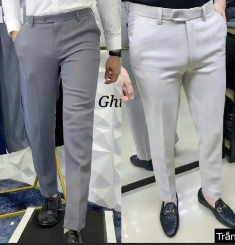 COMBO 2 Quần tây - Quân âu nam  - Chất liệu Cotton dày dặn, co giãn nhẹ, form ống côn Hàn Menswear Thun Pants Ong Nhung 5