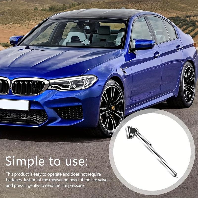 Product Introduction of Stainless Steel Tire Pressure Gauge, 10-120 PSI Heavy Duty Measurement Tool, Durable Insulation Material, Vehicle Tire Air Pressure Tester for Trucks & Cars 9
