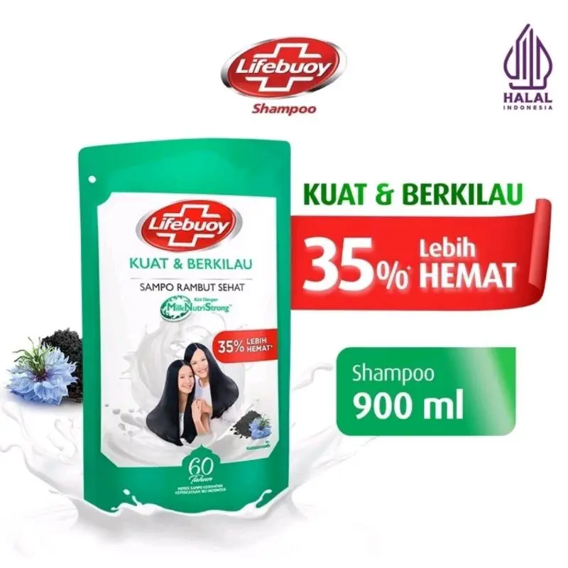 Lifebuoy Shampoo Kuat dan Berkilau 900ml 0