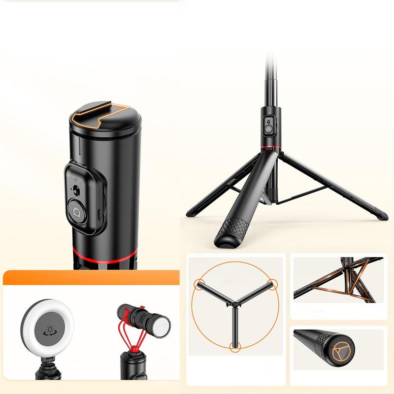 72 Inch Phone Tripod, Phone Selfie Stick with Remote Control, Mobile Phone Tripod Stand for iPhone Samsung, Photography Video 3