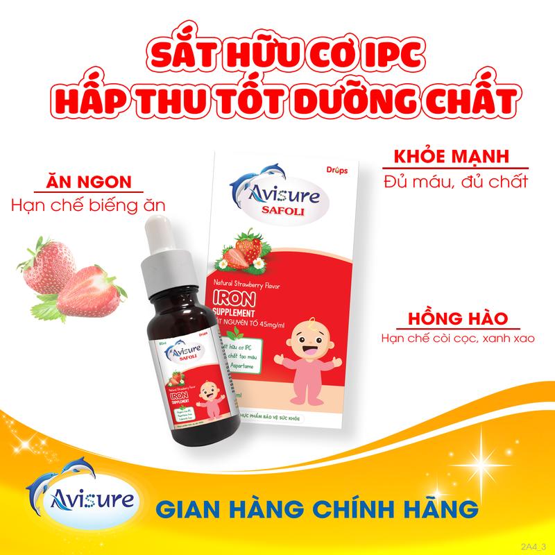 Product Introduction of (Tích điểm nhận quà ) Lọ Avisure Safoli 20ml và lọ Avisure muno 100ml bổ sung Sắt và Tăng đề kháng cho bé Vitamin 0