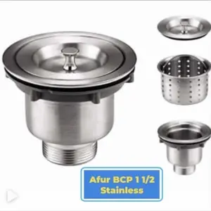 Afur Bak Cuci Piring Stainless 1 1/2 inch Saringan/Avur BCP Stainless