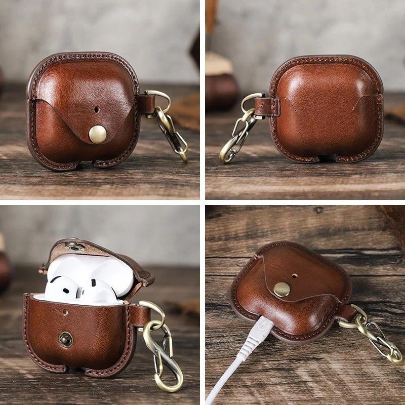 Ốp Airpods 4, Chất Liệu Da, Hộp Đựng Tai Nghe Doanh Nhân, Vỏ Tai Nghe, Vỏ Tai Nghe, Bao Da PU Sang Trọng, Có Móc, Thích Hợp Cho Airpods 4 Phụ Kiện Nghe Nhạc 1