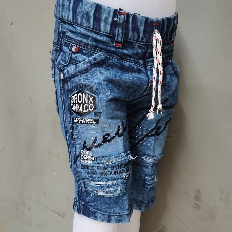 Celana pendek jeans anak laki2 usia 1-12 tahun motif bordir anak cowok keren dan modis 2